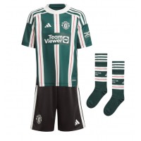 Camiseta Manchester United Diogo Dalot #20 Segunda Equipación Replica 2023-24 para niños mangas cortas (+ Pantalones cortos)